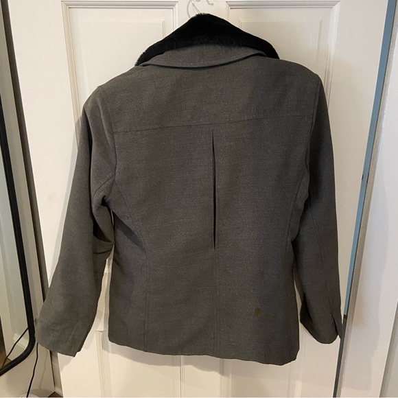 Fleet Street Sport Fur Collared Pea Coat - Picture 4 of 5